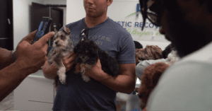 Petland Puppies Make New Friends at Center